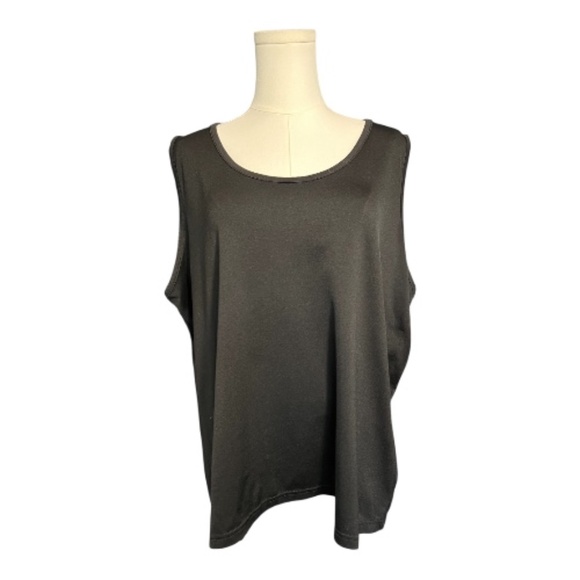 β¨ EUC KATHIE LEE WOMAN Floral Sheer Blouse w/ Black Tank | Womenβs Sz 18W/20W - Picture 3 of 12